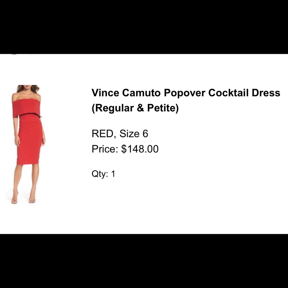 Vince Camuto Popover Cocktail Dress size 6